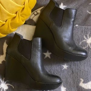 Korks Hyannis wedge booties.